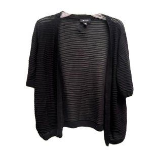 Women's AB Style Black Shrug Sweater Top Size L